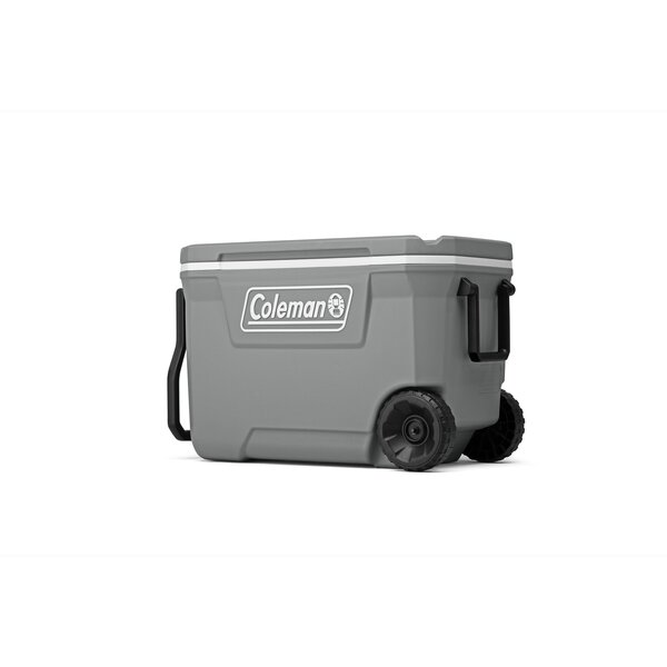60 Qt Anti-Microbial Liner-Made in the USA Wheeled Cooler w/Retractable Handle 