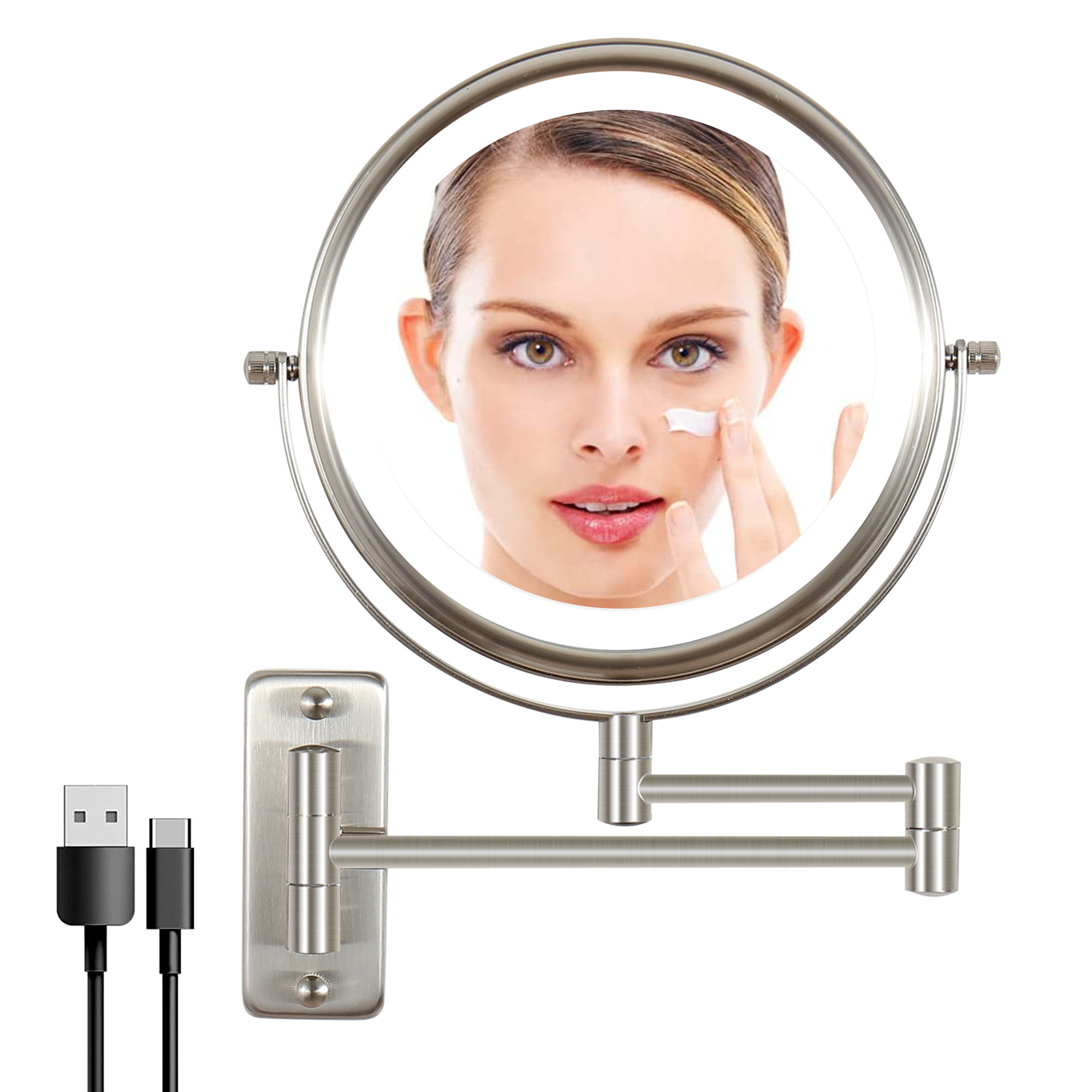 Ivy Bronx Caleidih Round LED Metal Wall Mirror Wayfair