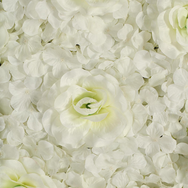 Enova Home UV Protected 3D Silk Rose and Hydrangea Wall Panel & Reviews ...