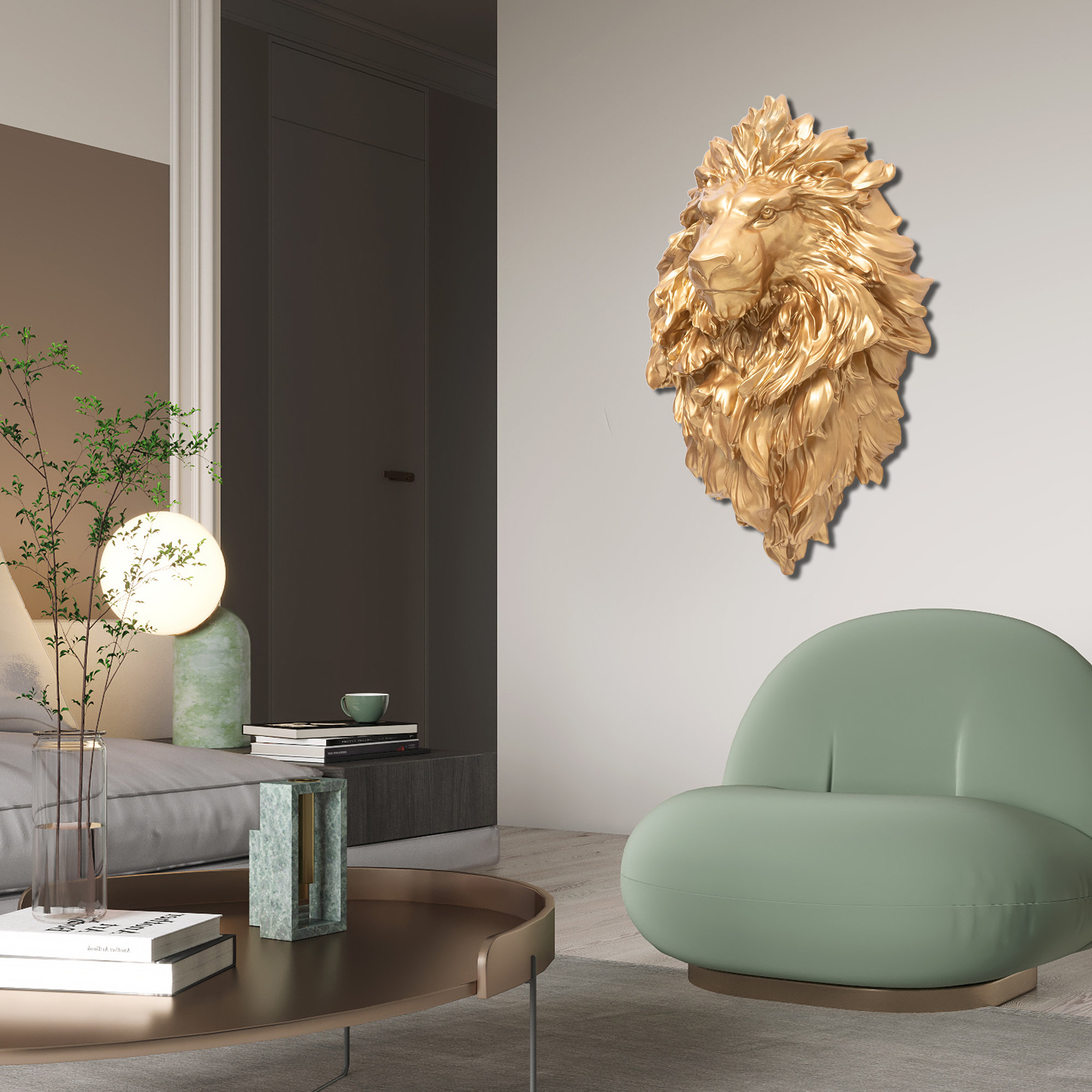 Aurtem Lion Head Wall Décor Wayfair