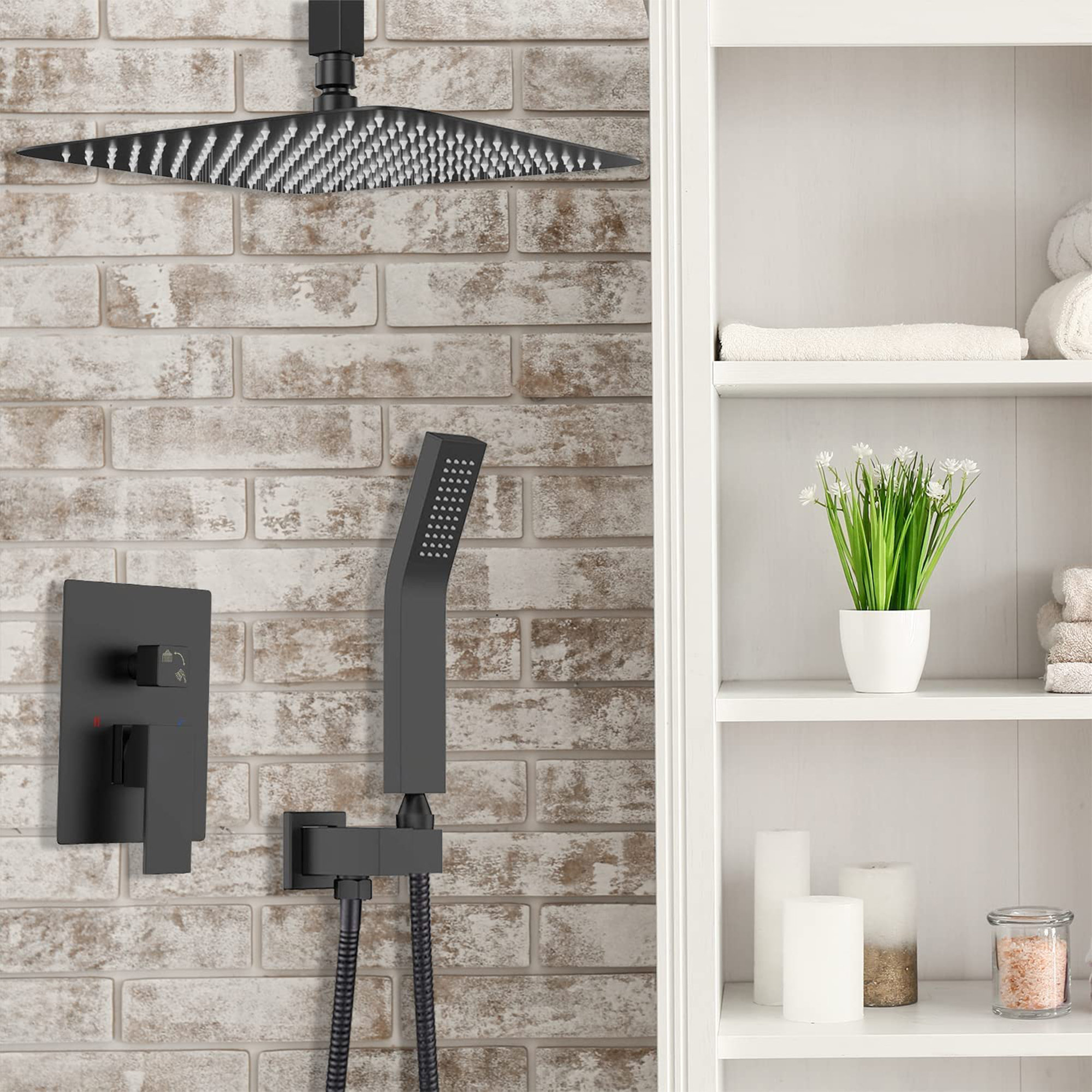 UFINE Ceiling Rainfall Shower Head with Roughin Valve Wayfair