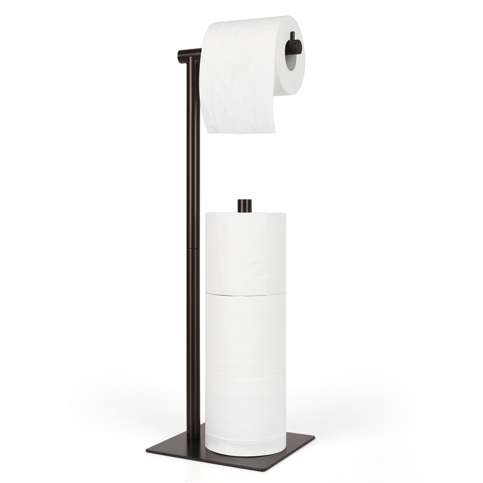Latitude Run® Freestanding Toilet Paper Holder, Industrial Plumbing