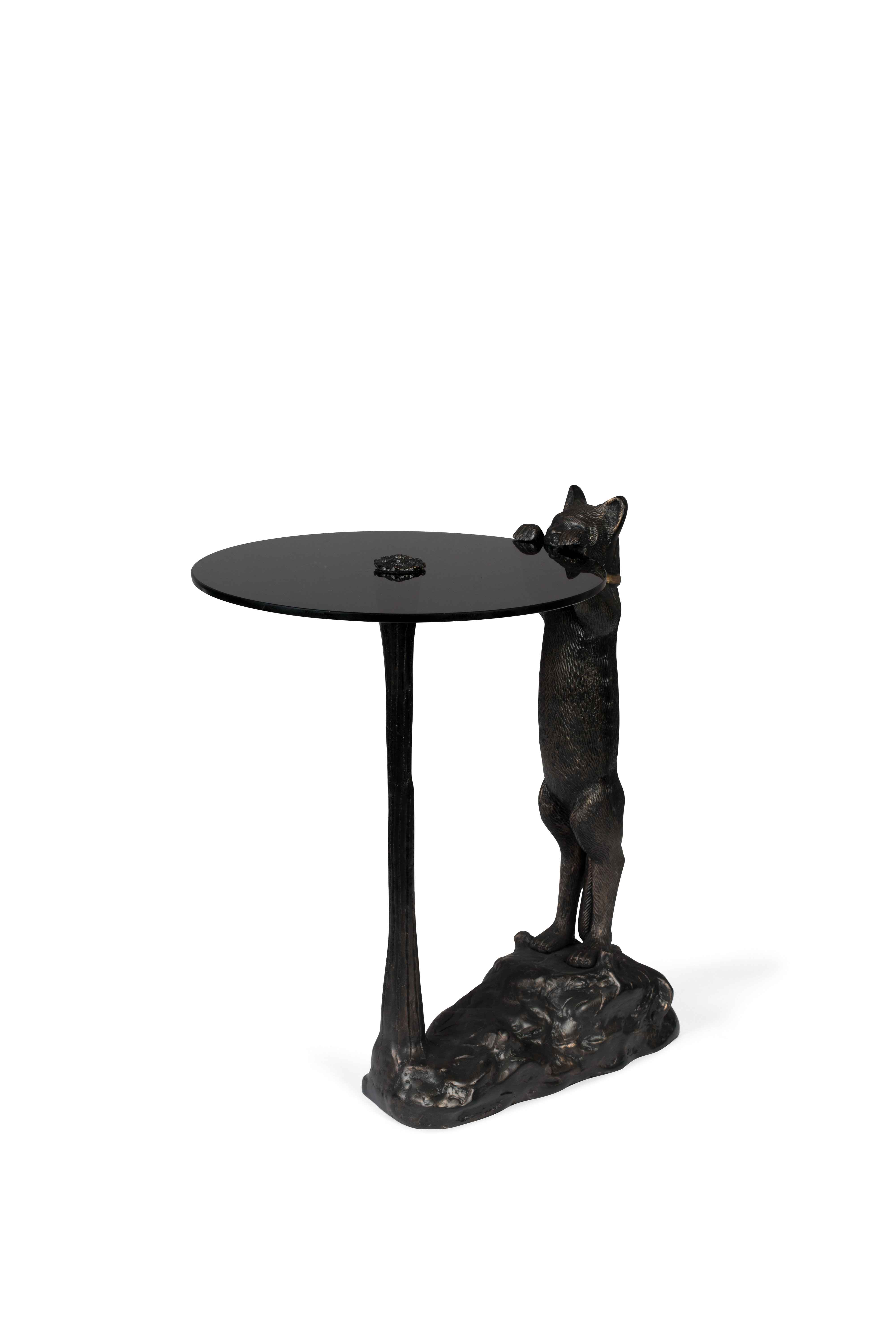 Bold Monkey 23'' Tall Glass Pedestal End Table Wayfair