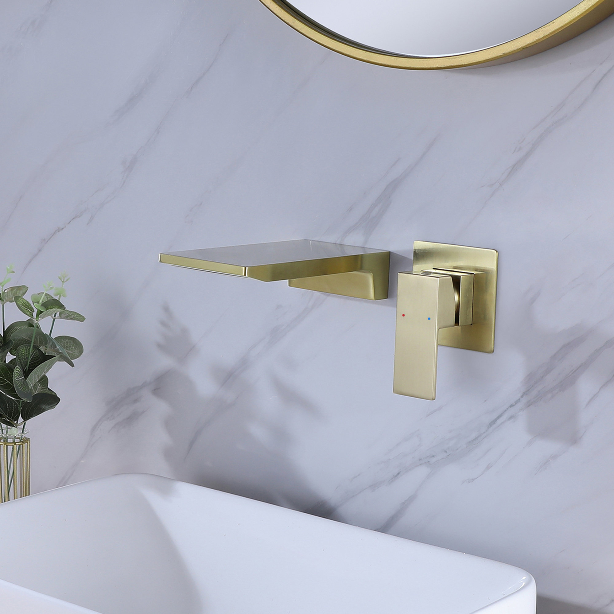 TL Waterfall Wall Mounted Bathroom Faucets Wayfair