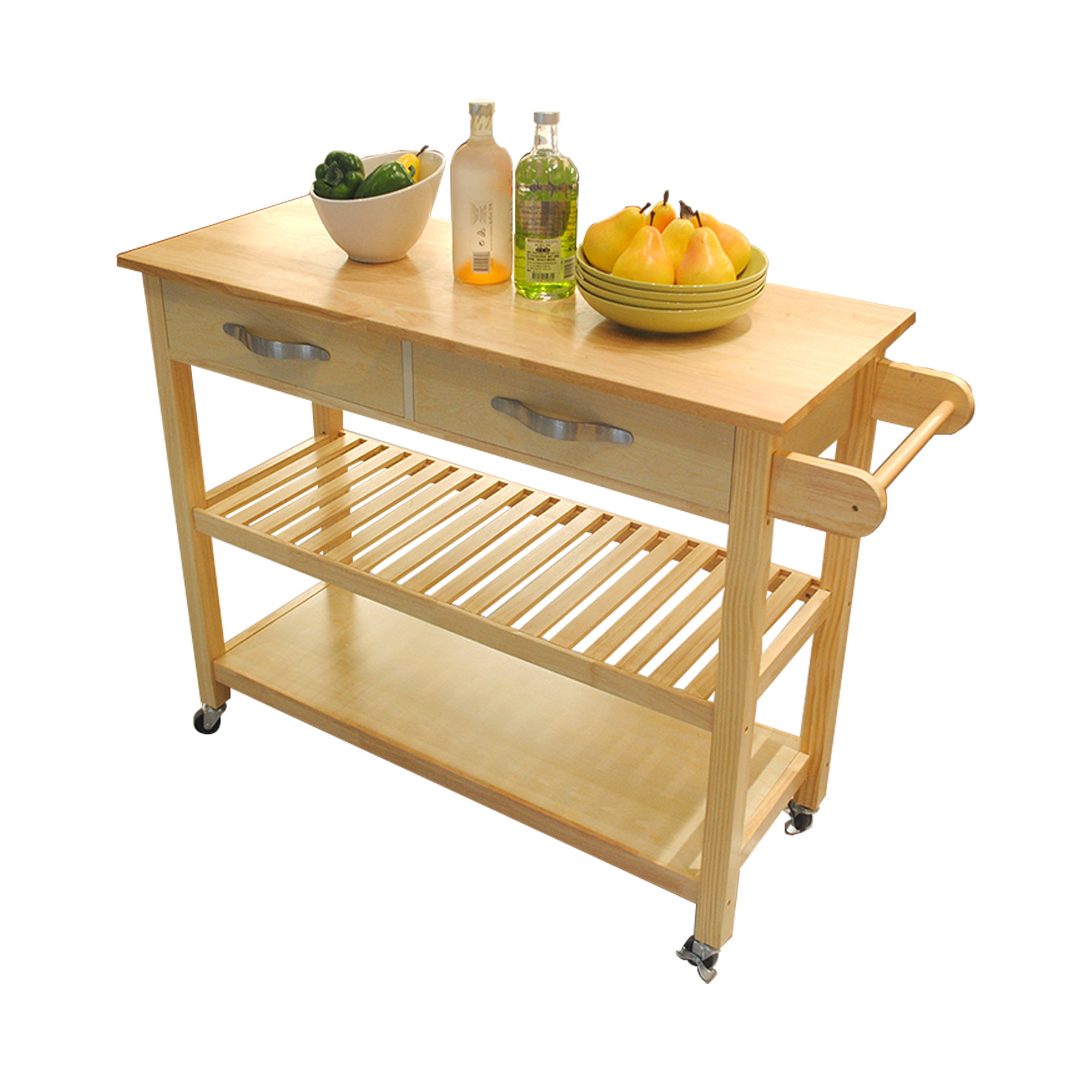 Winston Porter Dominisha Wood Kitchen Island Wayfair
