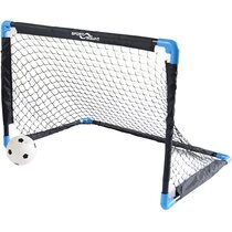 Easy Assembly and Compact Storage Training Soccer Goal Great for Kids and Adults Two 1.5 x 1 or One 3 x 2 Sport Squad Mini 2-in-1 Dual Use Training Soccer Goal Net Set
