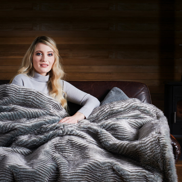 dreamland zebra electric throw
