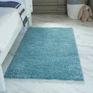 Fluffy Teal Shaggy Rug Modern Living Room Rugs Soft Non Shed Easy Clean Runner 