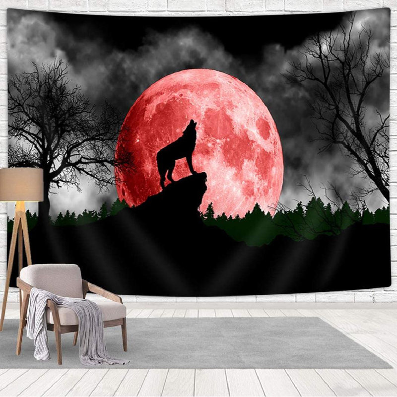 Wolf Wall Tapestry - Polyester Wolf Tapestry