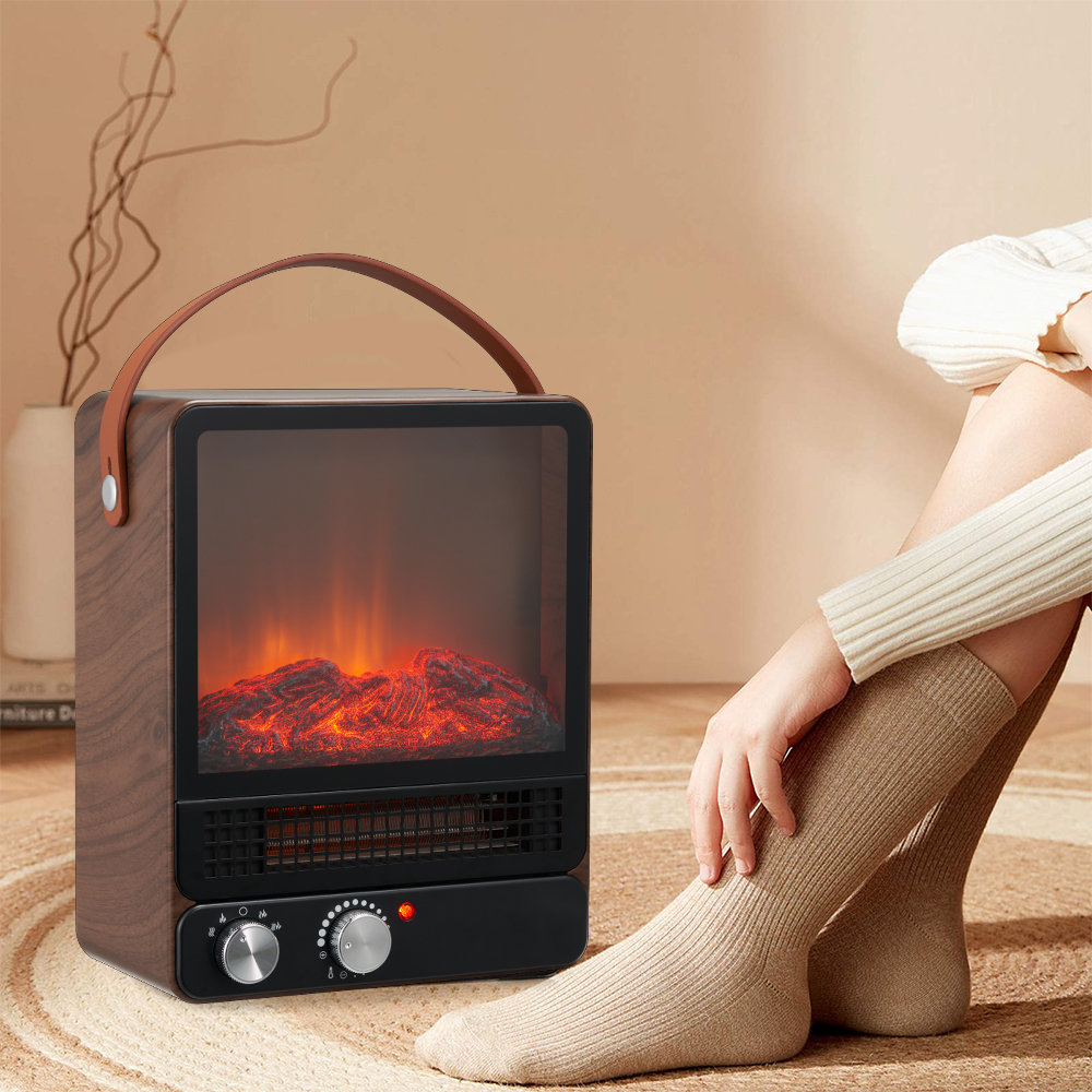 Subsidie Rechthoek Versterken iYofe Portable Electric Fireplace, 750W/1500W Mini Tabletop Heater, 3D Flame,  Adjustable Temperature & Reviews | Wayfair