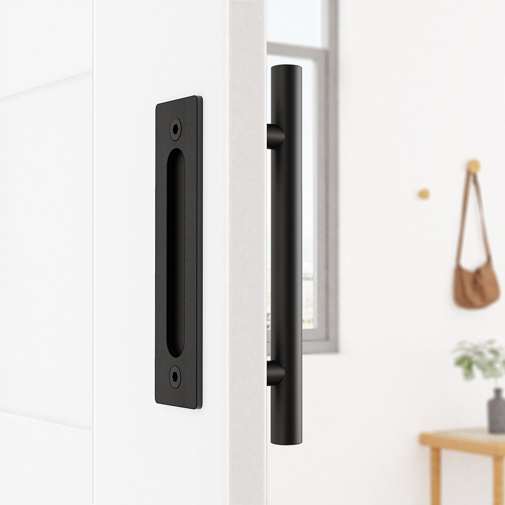 Lazio 12inch Sliding Aluminum Alloy Rustic Black Door Handle/Pull