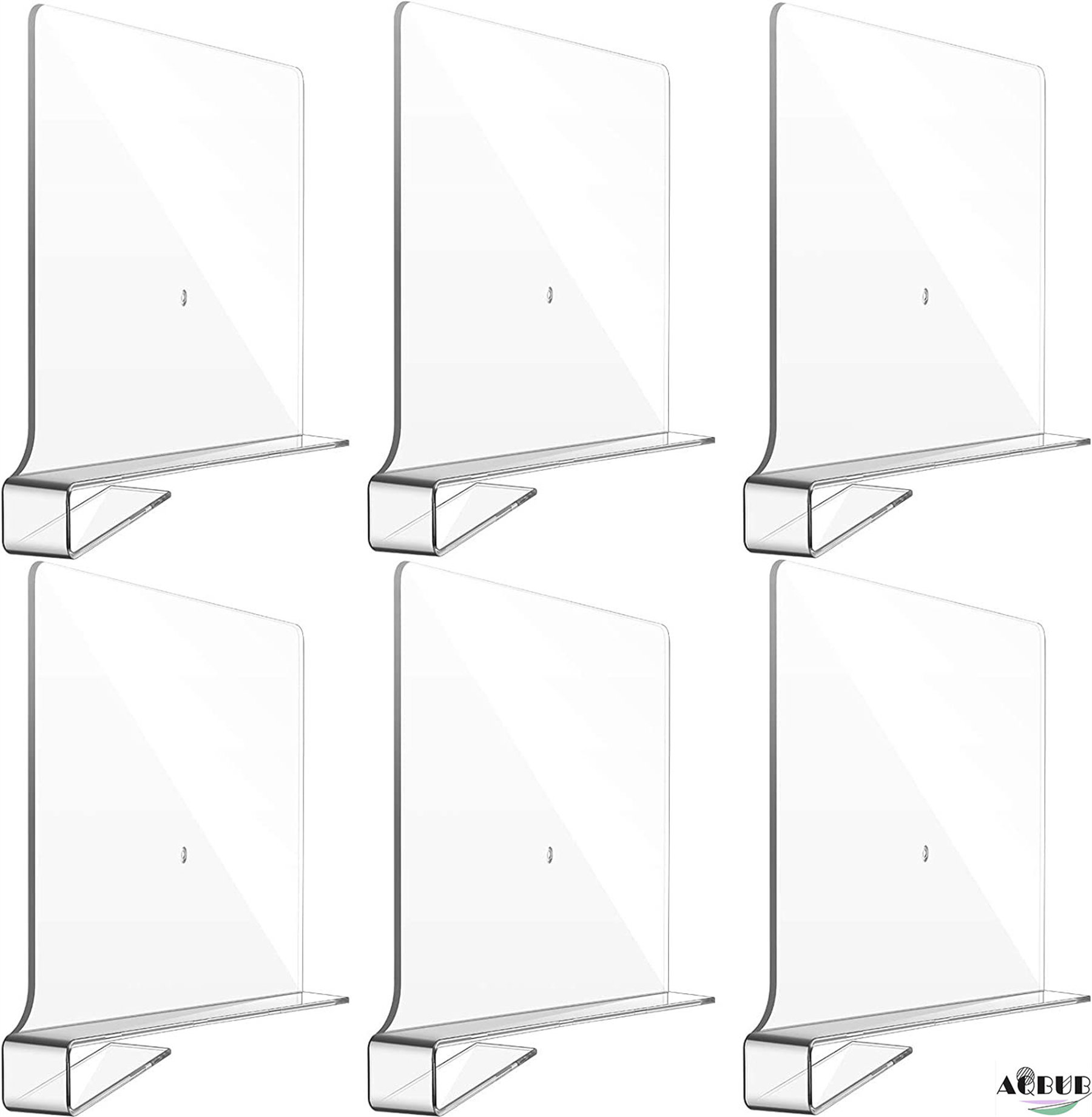 AQUABUBINC Clear Acrylic Shelf Dividers For Closet Organization