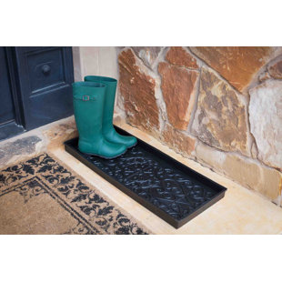 Details about   Boot Shoe Tray Mat Outdoor Waterproof Rubber Doormat LitterMat Rectangle 15"x30" 