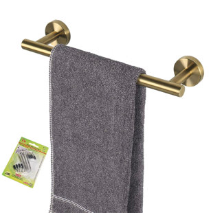 Handtuchhalter Liron Handtuch Halter Ständer Badezimmer 2 Stangen Metall gold 