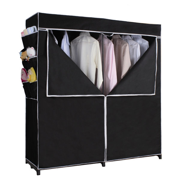 Coat Clothes Rack Rail Hanger Stand Garment Wardrobe Closet Organiser Shelf USA 