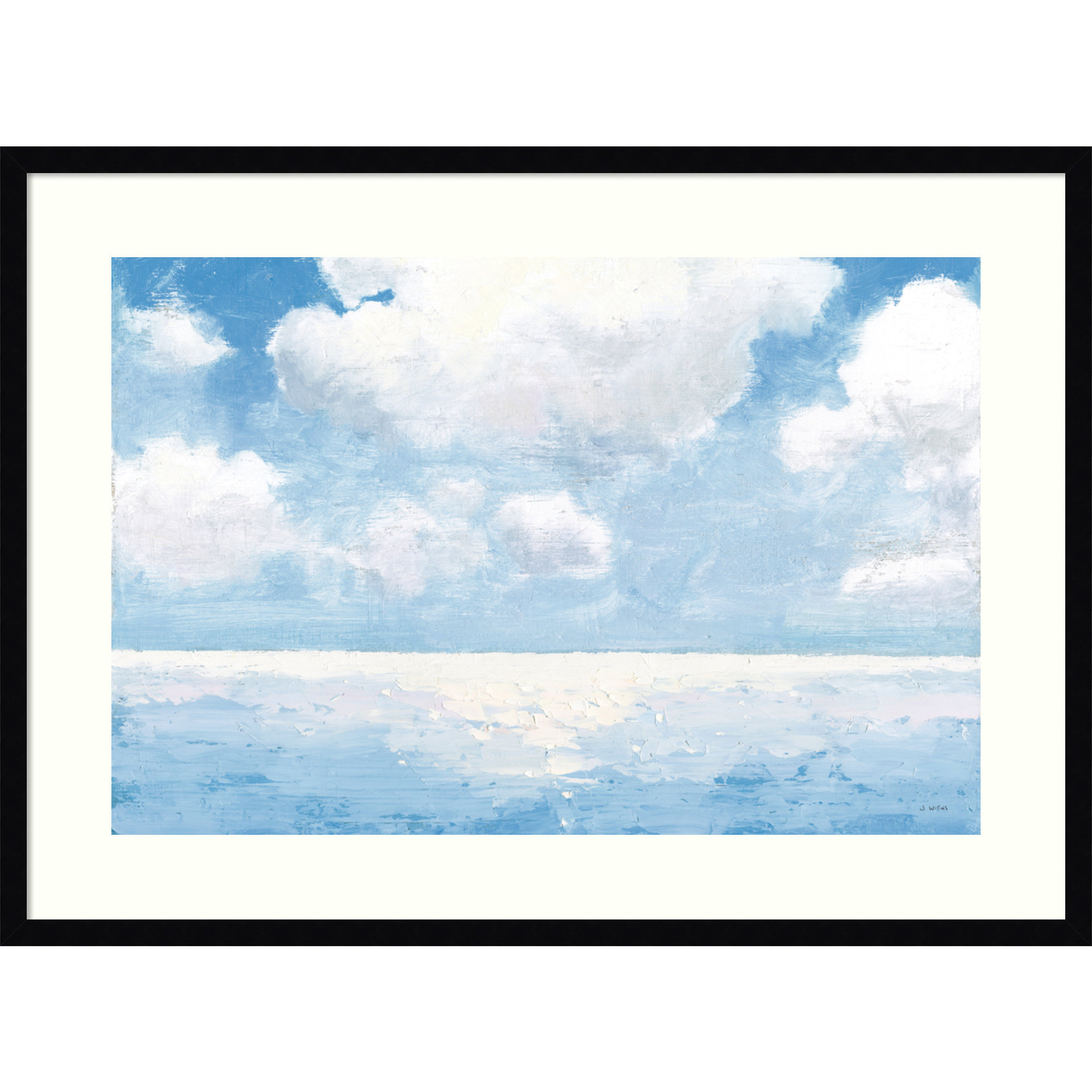 Joss & Main Sparkling Sea by James Wiens Picture Frame Painting Wayfair