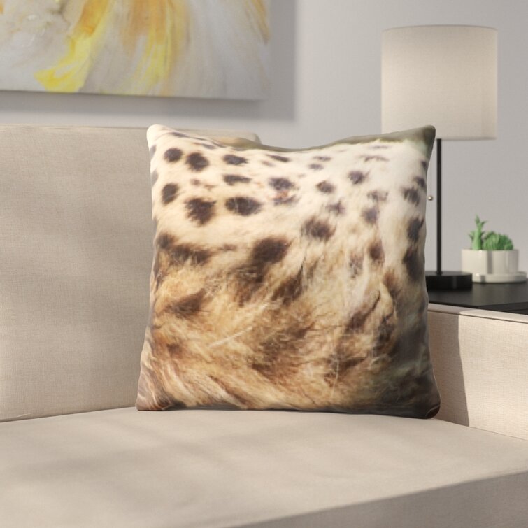 East Urban Home Animal Print Microsuede Throw Pillow | Wayfair
