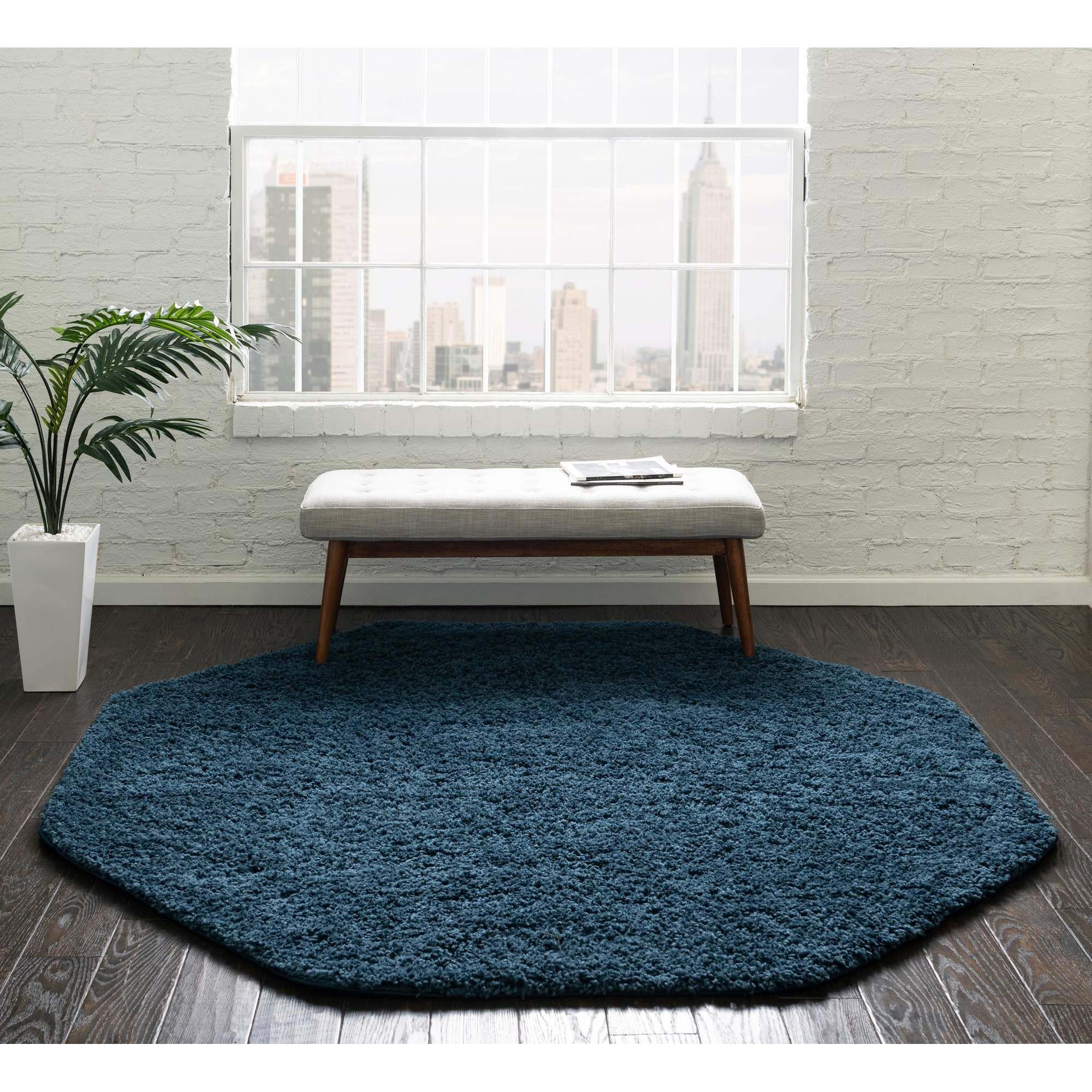 Zipcode Design™ Desirae Performance Navy Blue Rug & Reviews | Wayfair