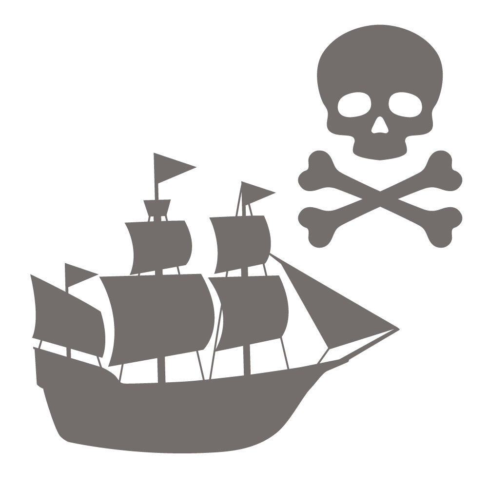 Skull and Cross Bones Pirates Swords Skulls Kids Wall Stickers Decal Decor A19 