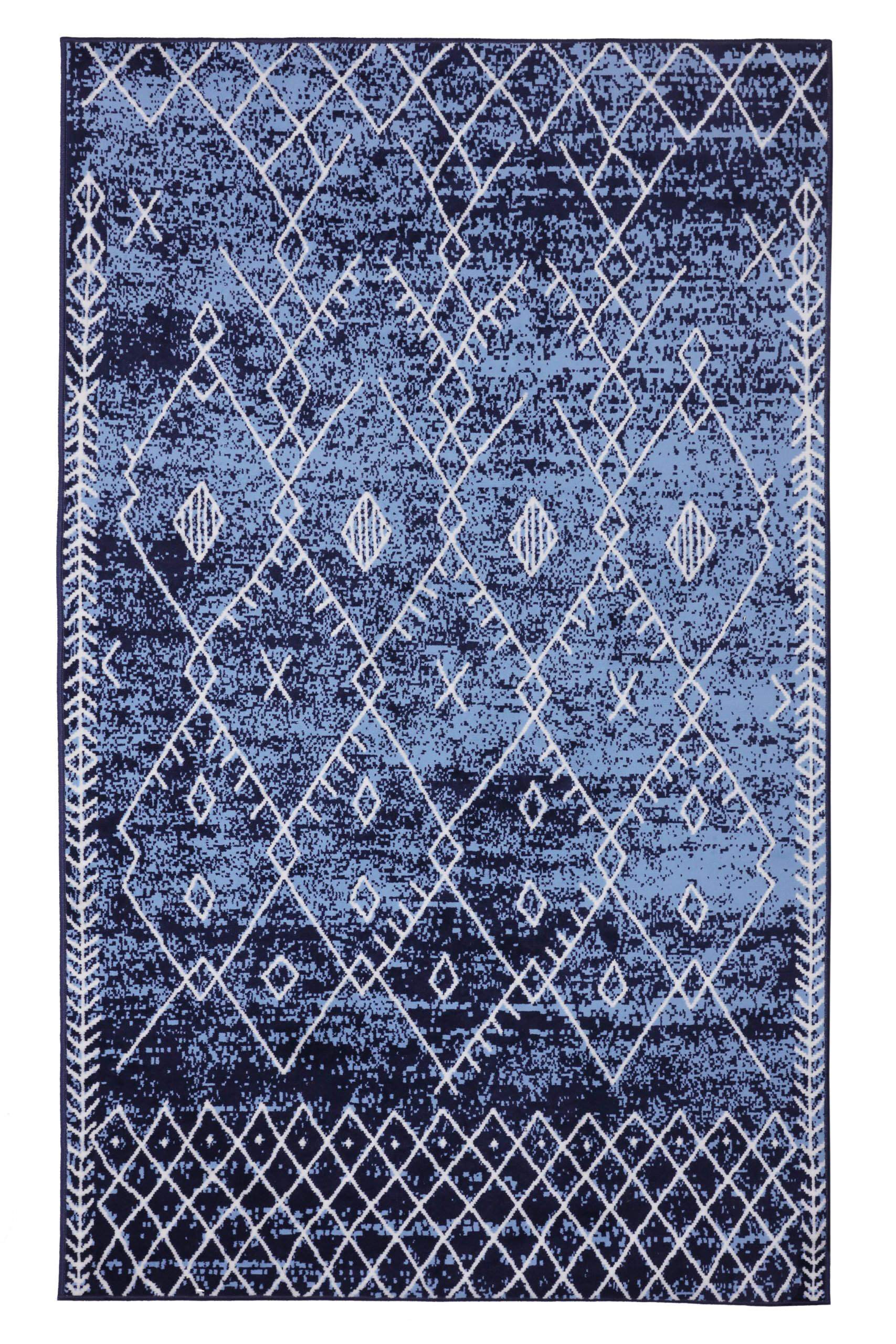 Foundry Select Bavorov Geometric Blue/Navy Area Rug Wayfair