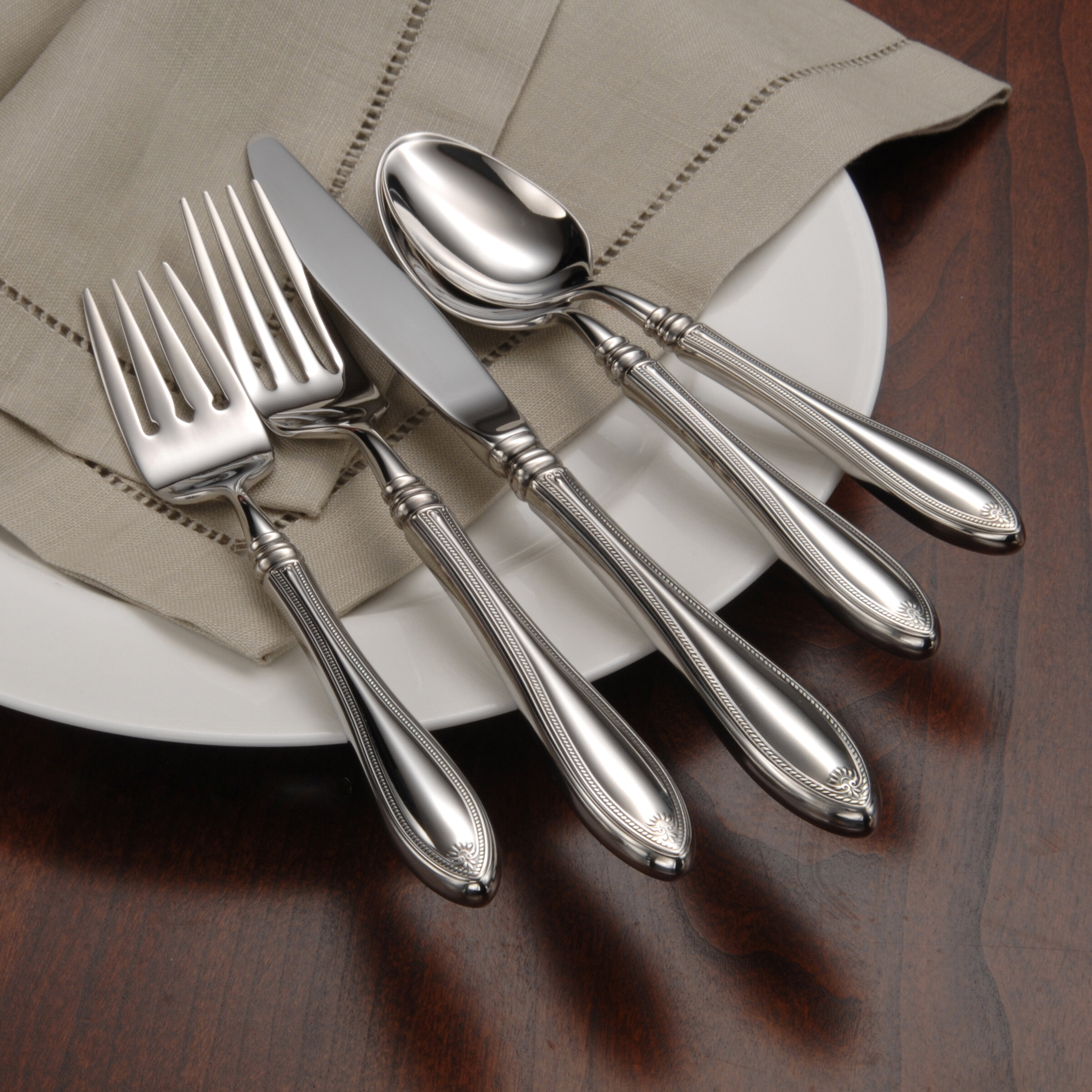STANHOPE by Oneida Silver Stainless Flatware Scrolls YOUR CHOICE 