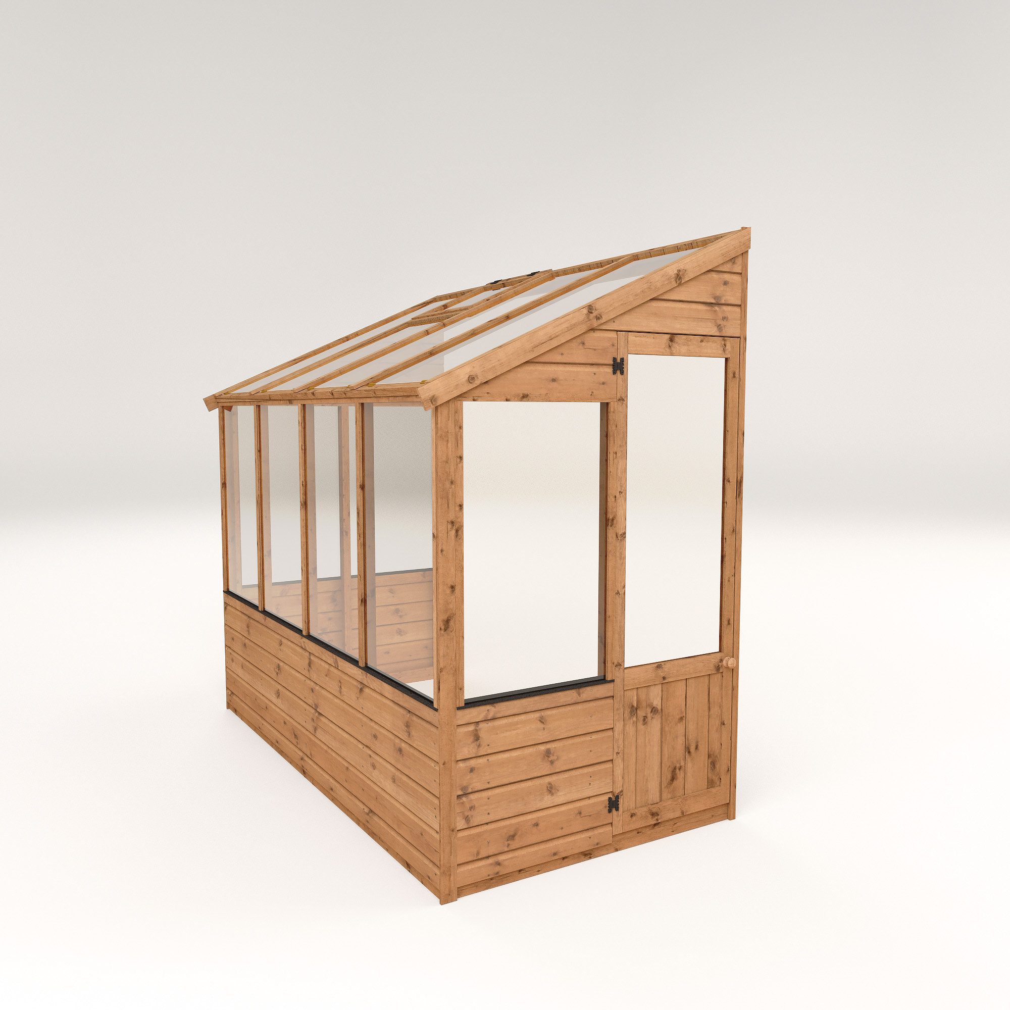 Mercia Garden Products 8Ft W x 4Ft D Traditional LeanTo Greenhouse