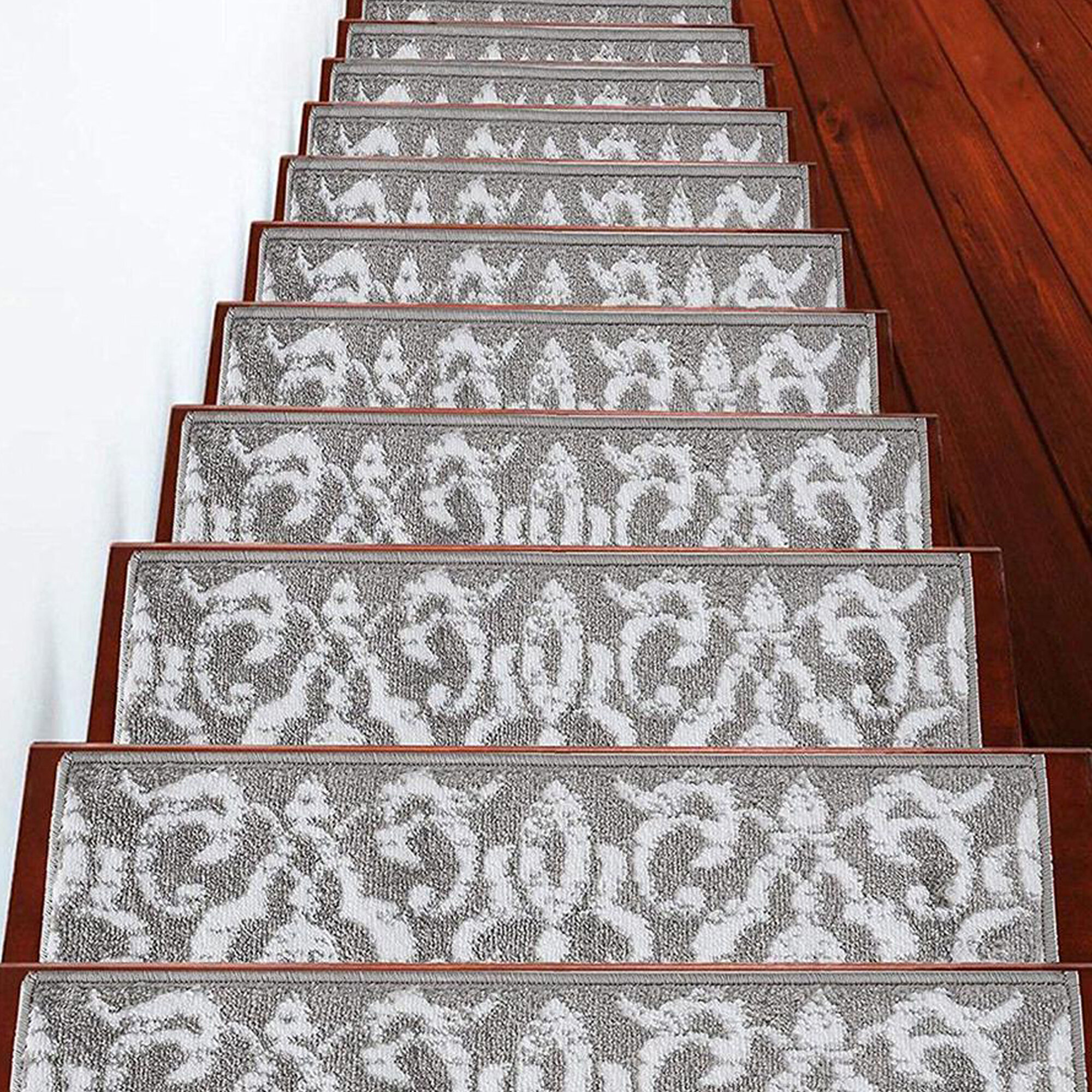 Skid-resistant 20*60cm Stair Treads Runners Step Pads Carpet Mats Rugs Set of 13 
