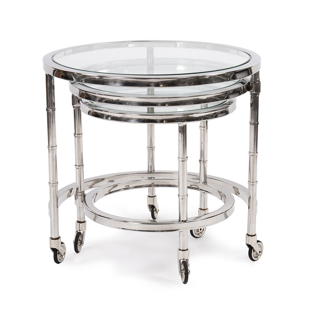 Orren Ellis Stainless Steel Bar Cart Wayfair
