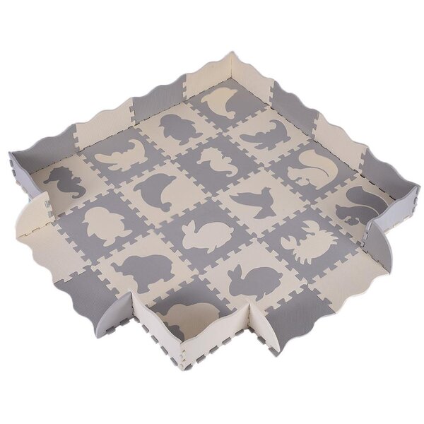 Grey 31 X 31 cm Eva Foam Mat Soft Floor Tiles Interlocking Play Kids Baby Mats