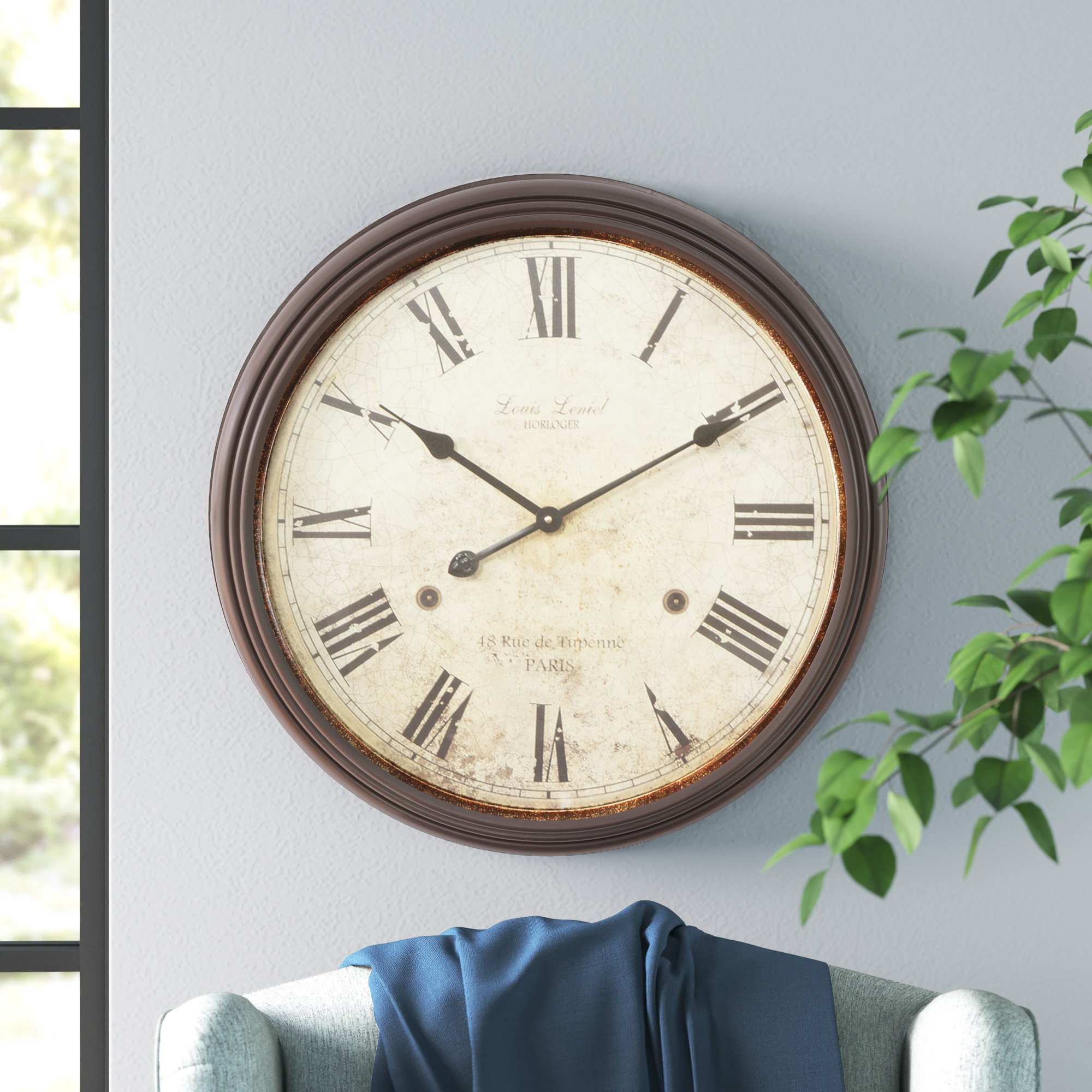 Three Posts™ Emmie Metal Wall Clock & Reviews Wayfair