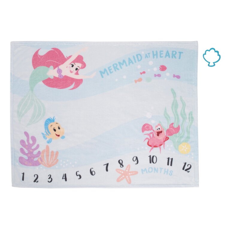 Ariel Ocean Beauty French Fiber Baby Blanket by Disney Baby The Little Mermaid 