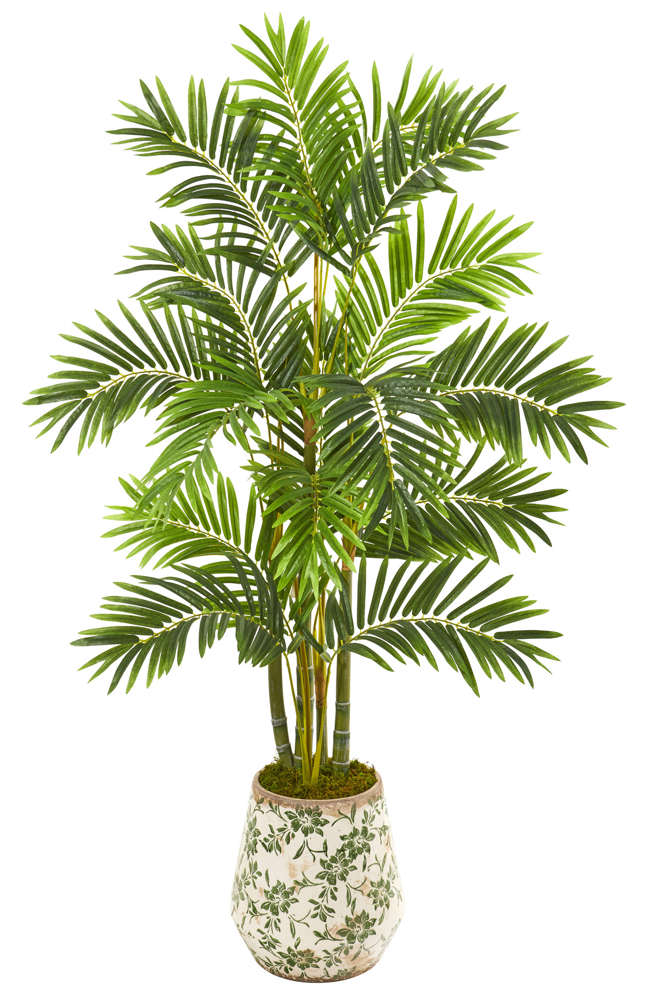 Bay Isle Home Faux Palm Tree in Ceramic Planter & Reviews Wayfair