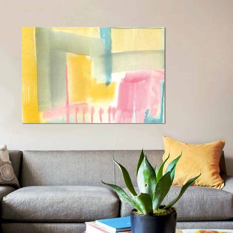 Pastel Luxe II by Jennifer Goldberger - Pastel Yellow Wall Decor