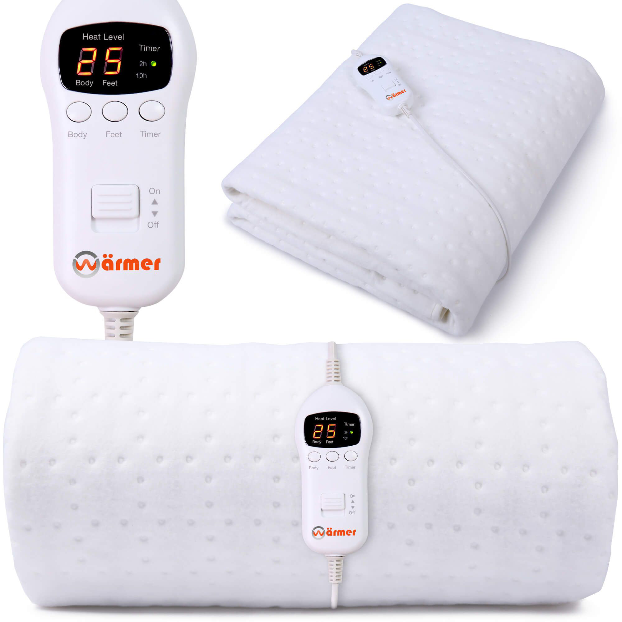 Electric Blanket Heated Throw Digital Controller Hour Timer Heat
