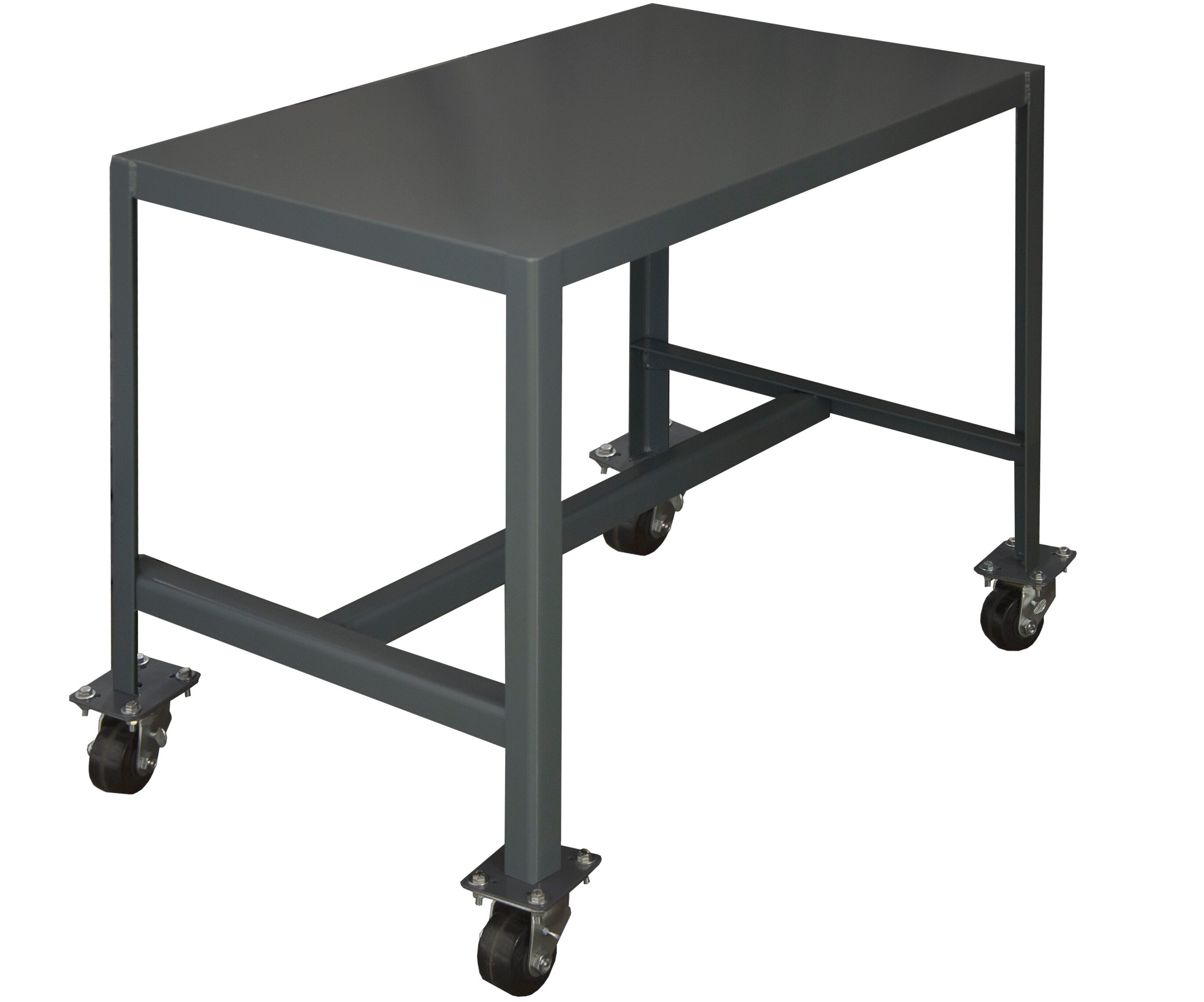 Durham Steel Mobile Medium Duty Machine Table MTM182418-2K195 24 Length x 18 Width x 18 Height 1 Shelves 2000 lbs Capacity 