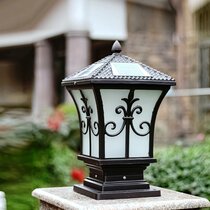 Solar Powered Pillar Outdoor LED Fence Light Garden Landscape Post Deck Lamp USA 