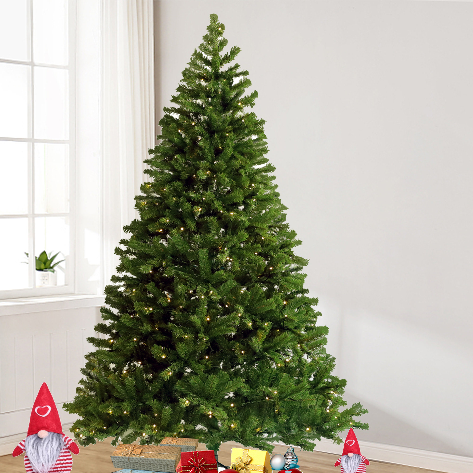 The Holiday Aisle® 5.9' Lighted Artificial Spruce Christmas Tree Wayfair