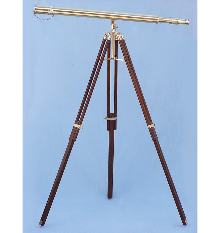 Functioning Nautical Masterpiece Scope Vintage Brass Telescope With Tripod Stand 