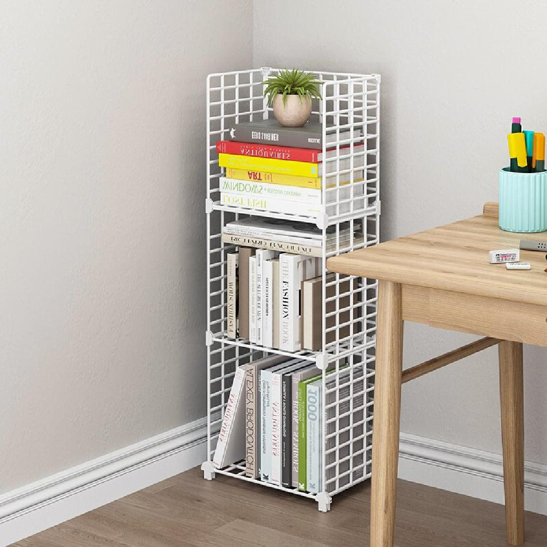 Inbox Zero Small Bookshelf Beside Desk Movable Book Storage Shelf Table