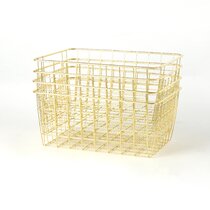 White Wire Basket Small Mesh Metal Holder Tidy Wedding Table Favour Accessory 