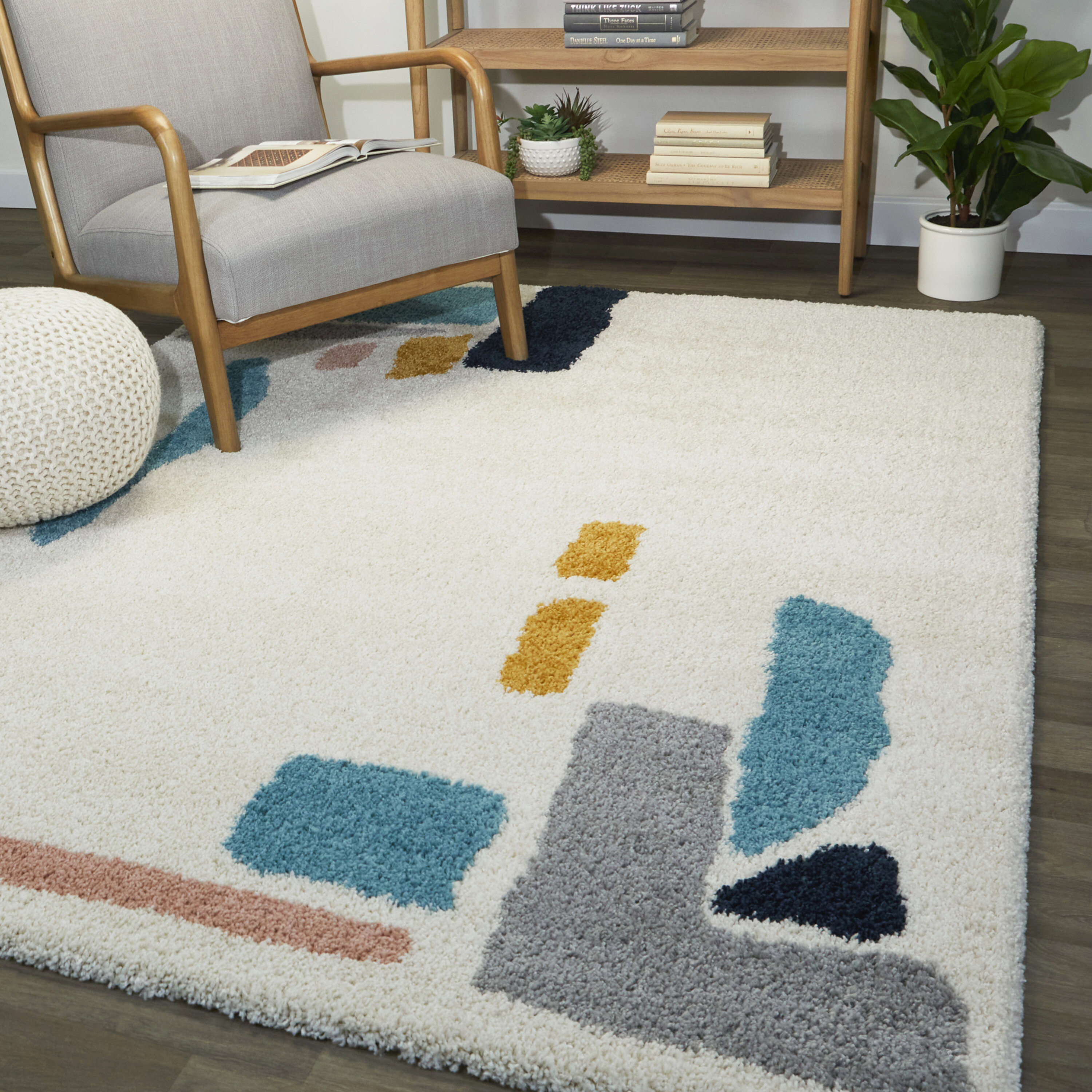 Oliver Chantsong Abstract Shag Area Rug & Reviews Wayfair
