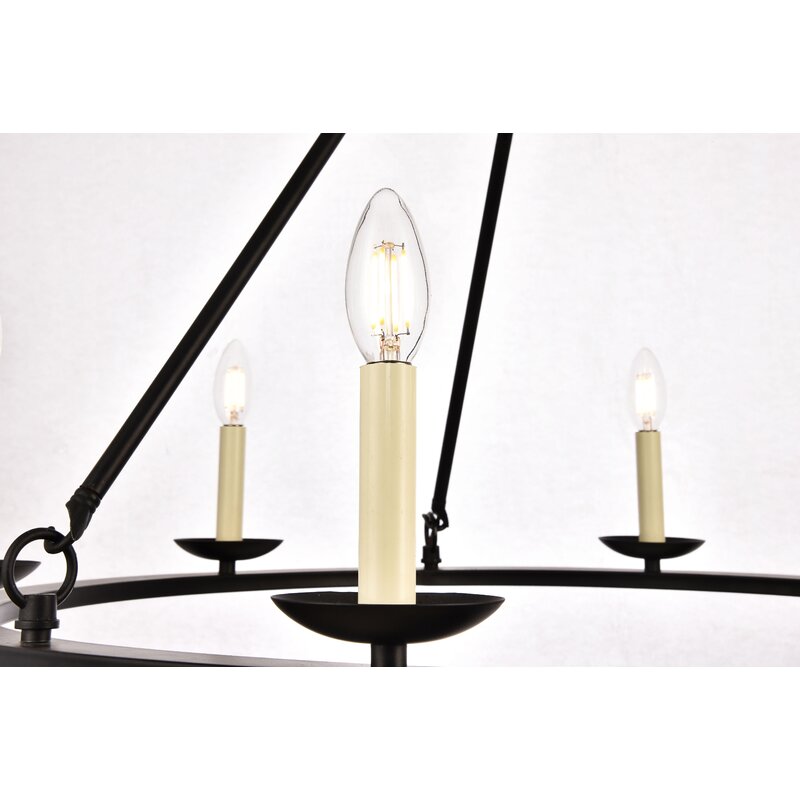 Andover Mills™ Pickensville 6 - Light Dimmable Wagon Wheel Chandelier ...
