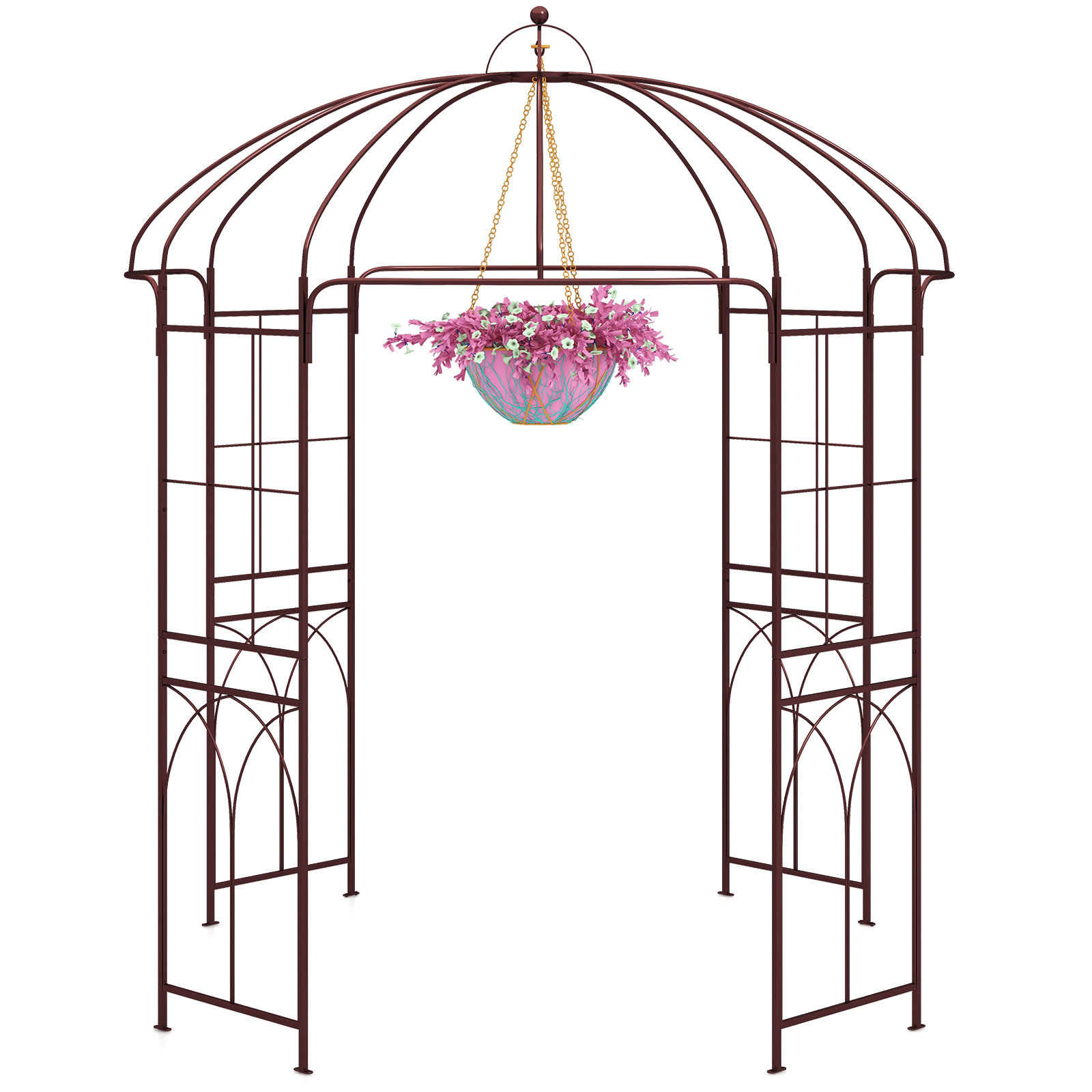 Red Barrel Studio® 7’ X 8.4’ Birdcage Shape Garden Arbor Heavy Duty