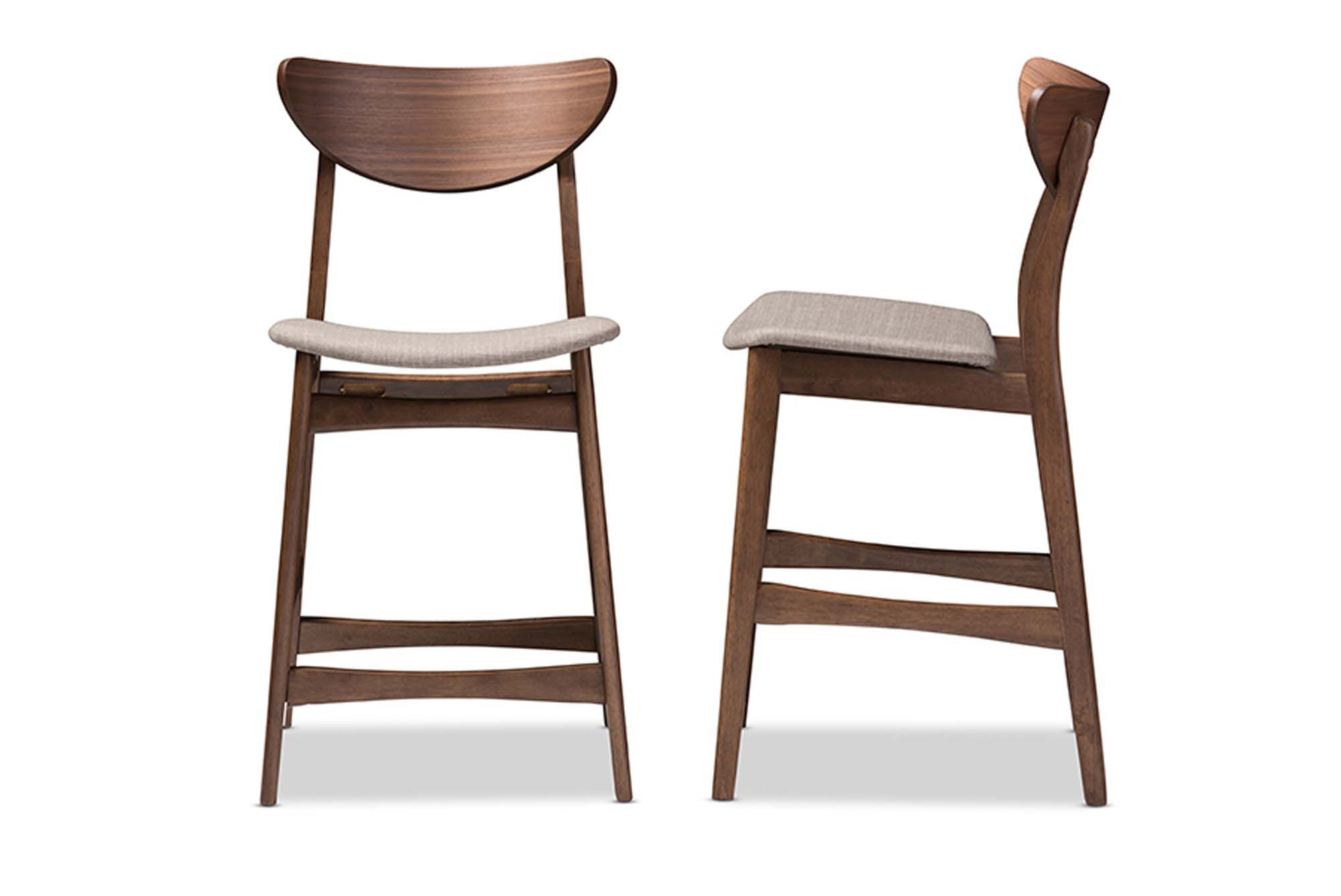 Corrigan Studio® Dublin Black Faux Leather Upholstered Walnut Wood