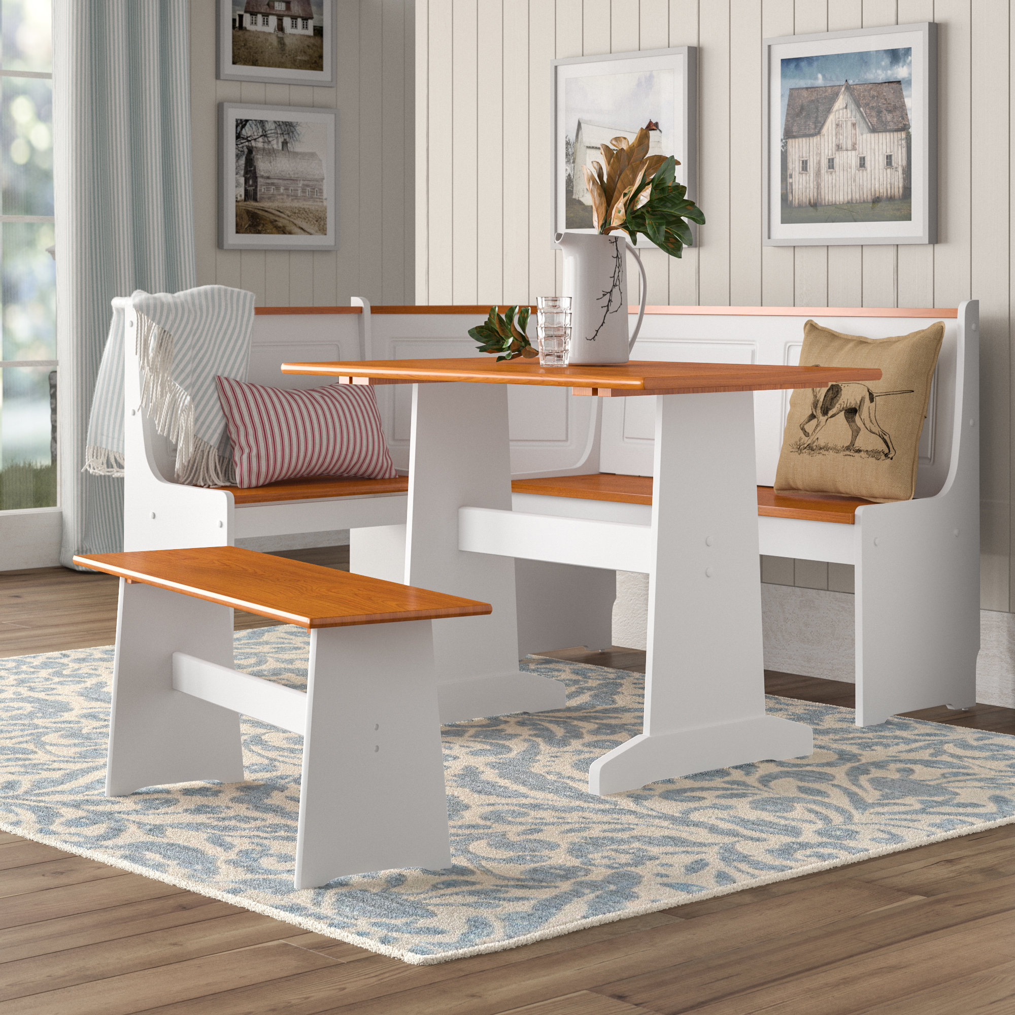 small bench kitchen table set