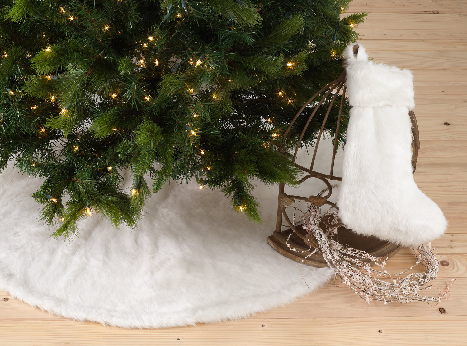 Fennco Styles Faux Fur Tree Skirt Wayfair