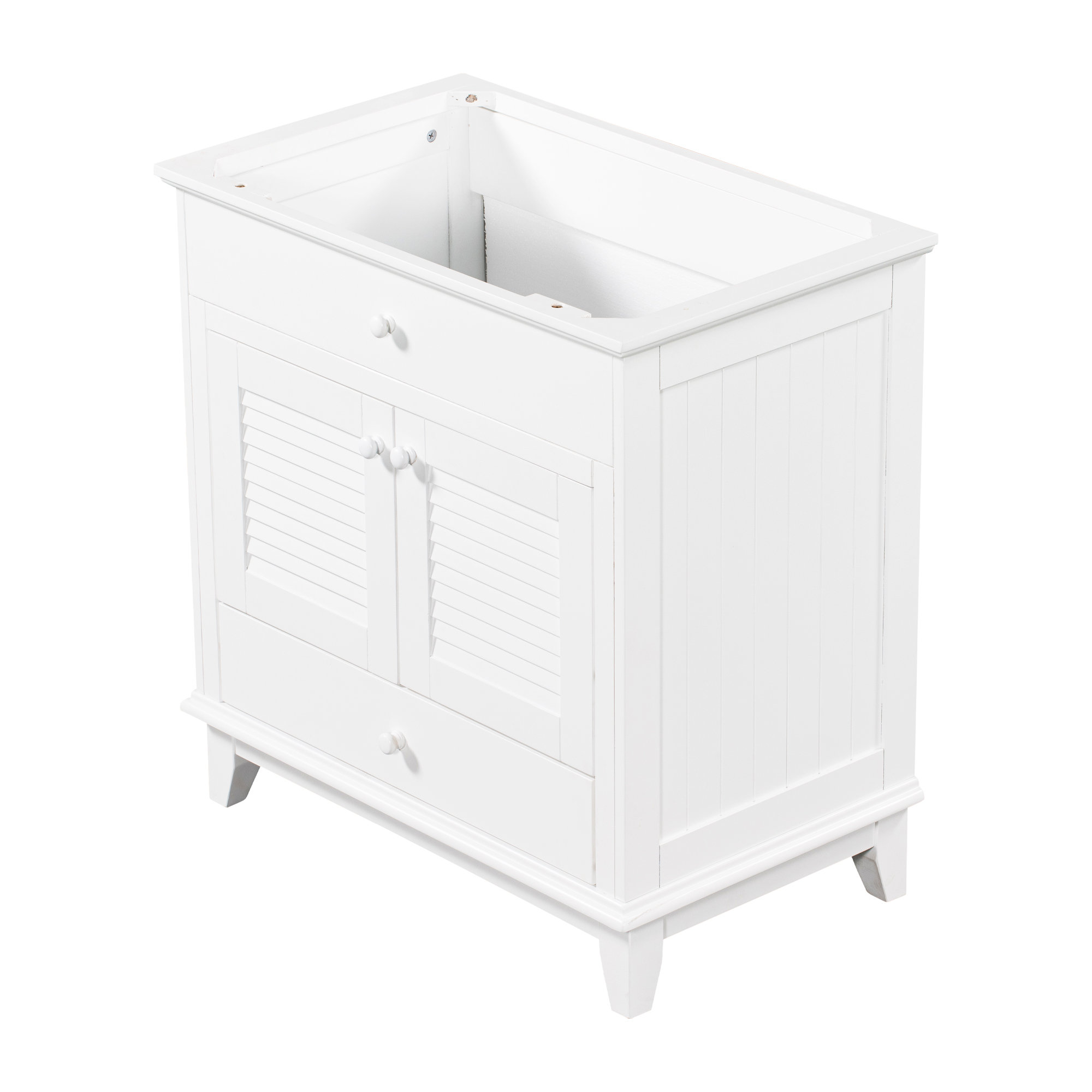 Healthomse 30" Bathroom Cabinet Vanity Base Without Sink, With 2 Doors And 1 Drawer, White | Wayfair