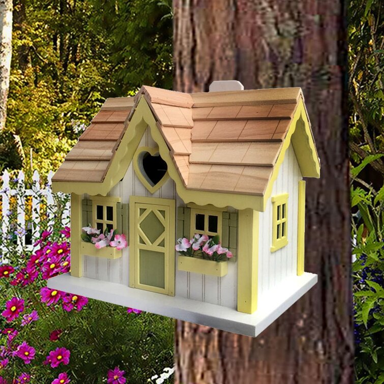 Home Bazaar Handmade Key Lime Cottage Birdhouse 9.5" x 8" x 6.5" HBB-1010S 