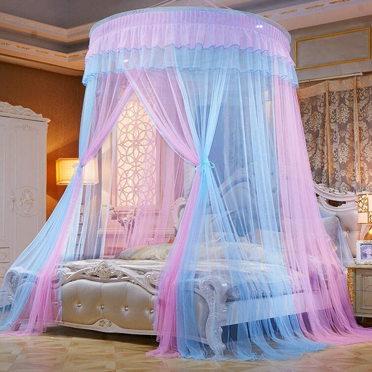 Twin and Full sizes White Lace Bed Canopy Top 