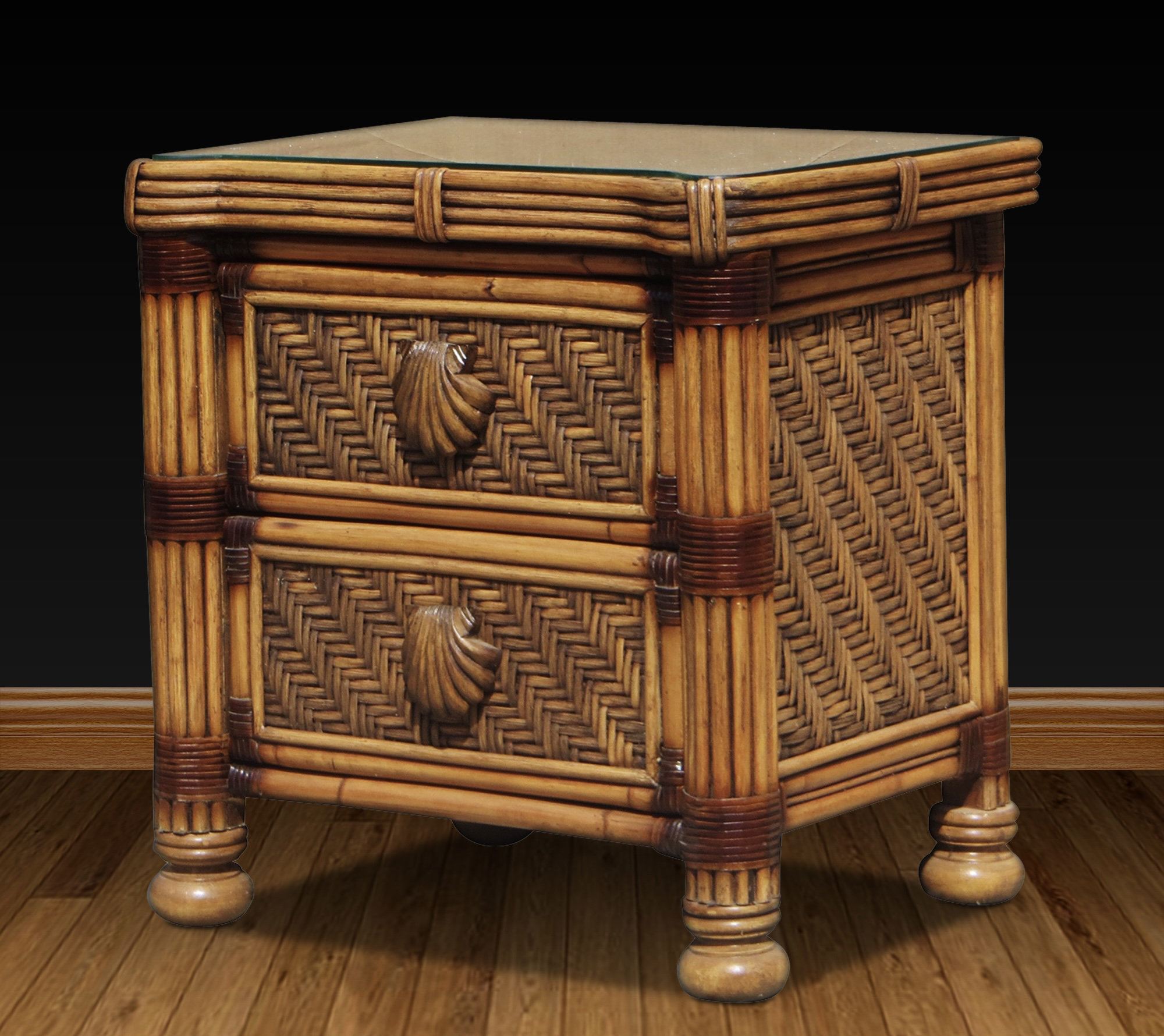 Bayou Breeze Popel Rattan/Wicker Nightstand Wayfair